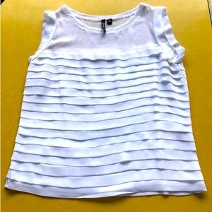 Milano white sleeveless blouse